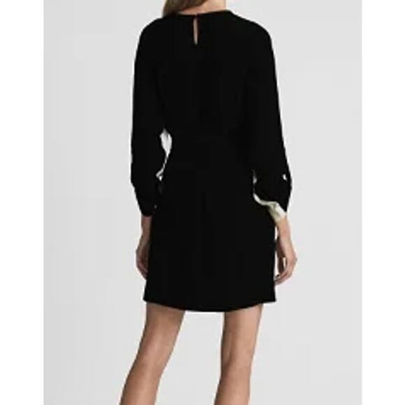 New ~ REISS ~ Skyler Colourblock Mini Dress 6 100% VISCOSE , POCKETS - Picture 2 of 10